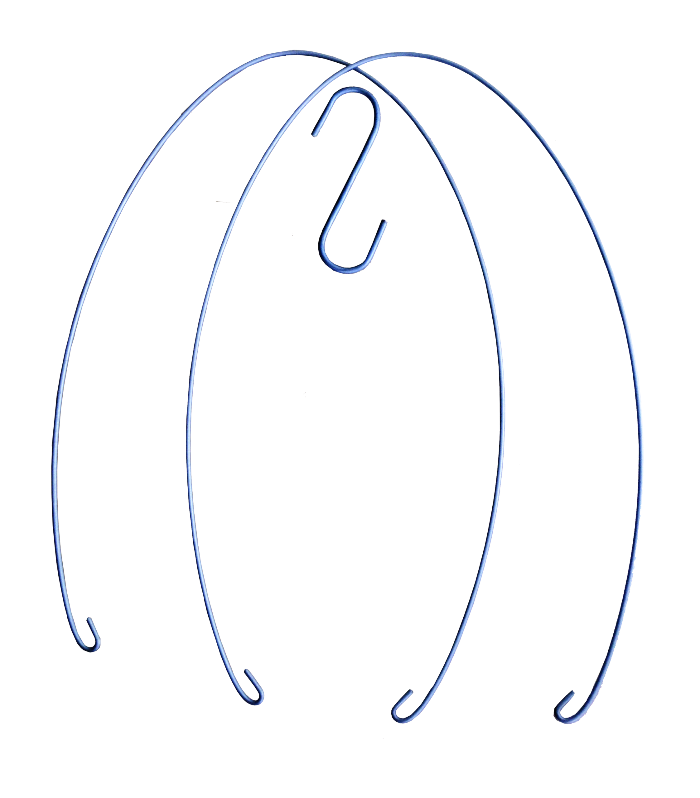 25cm Blue wire hanging basket, handmade, no welds, long lasting - Image 10